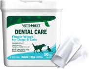 Toalhetes de dedo para cuidados dentários, os melhores do veterinário para cães e gatos, 50 unidades - Vet's Best