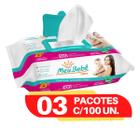 Toalhinha umedecida Meu bebê kit com 3 pacotes