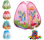 Toca Barraca Infantil Pop Up Ponys + 50 Bolinhas