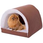 Toca Iglu Pet Tenda Cama Impermeável Lavável Sherpa com Zíper