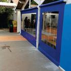 Toldo Cortina Azul c/ visor - 1,50m x 2,80m - kit completo