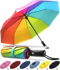 Toldo Umbrella Rain-Mate Compact Travel à prova de vento de 42 polegadas