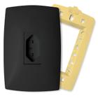 Tomada 10A 4x2 Vertical Grafite Brilho Horizontal Com Placa Home B.lux