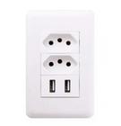 Tomada 4X2 10A + 2 Portas Usb 110/220V Bivolt Branco - Feng