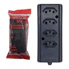 Tomada Barra Interneed 2 Polos +Terra Preta 20A. Quadrupla