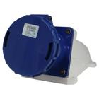 Tomada Blindada Sobrepor 2P+T 63A 250V Azul Metaltex