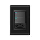 Tomada Completa 10a C/ Interruptor Preto Refinatto Style