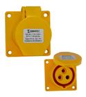 Tomada de Embutir Industrial - 127V Amarelo - SIBRATEC