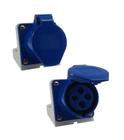 Tomada Industrial de Sobrepor / Parede - 220V - Azul