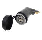 Tomada Plug adaptador Usb Duplo Hella Europeu Carregador Celular GPS