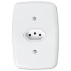 Tomada Pluzie Ideale 2P+T 20A com Placa 4x2 Branca