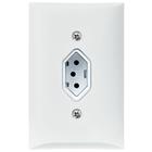 Tomada Simples 2p+t 10A Com Placa Espelho Branco Com Inmetro