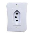 Tomada Simples Sobrepor 2p+t 20A Externo Com Placa Espelho Branco Linha Viena Bivolt 127v e 250v