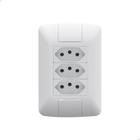 Tomada Tripla 10A 4X2 Parede Branco Embutir Aria Tramontina