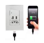 Tomada Usb Duo Com Interruptor E Tomada (CX-VM)