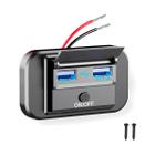 Tomada USB duplo com Iluminação em LED Azul 12-24v