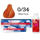 Tonalizante Color Touch 0/34 Magic Coral + Emulsão Ox Wella Professionals