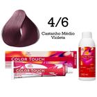 Tonalizante Color Touch 4/6 Castanho Médio Violeta + Emulsão Ox Wella Professionals