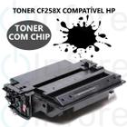 Toner Compatível CF258X Cf258X COM CHIP 58X Para Impressora M428fdw M404dw M428dw M404n - COM CHIP - PREMIUM