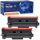 Toner Compatível H-Party TN760 TN730 para Impressora Brother (Pacote com 2)