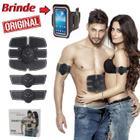 Tonificador Muscular Estimulador Original Profissional Aparelho Abdomen Braço Biceps Six Pad Fitness + Suporte De Braço - Leffa Shop