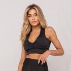 Top Bojo Fitness Fashion Academia Esportivo Preto Liso - Conceitual Store