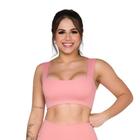 Top Cropped Faixa Poliamida Feminino Sem Bojo Sustentação Compressão Esporte Treino Fitness Academia - Vlast Fit Store