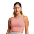 Top Cropped Feminino Poliamida Massam Fitness Rosê