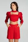 Top Cropped Passion - Vermelho Emotion