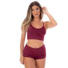 Top Doll Baby Doll Pijama Feminino Microfibra Luxo Linha Noite