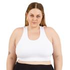 Top Esportivo Feminino Suplex Duplo Reforçado Moda Básica Fitness Plus Size 3042A