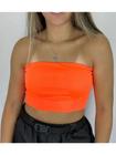 Top Faixa Feminino Sem Bojo Cropped sem alça Oferta