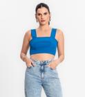 Top Feminino Em Crepe Light Endless Azul