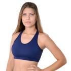 Top Feminino Fitness Azul Marinho Academia Nadador Trifil