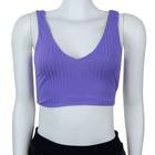 Top Feminino Lado Avesso Canelado Lavanda - L1195