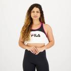 Top Fila Letter Fit Preto e Branco