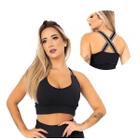 Top Fit Esportivo Tecido Duplo Não Transparente Com Elástico