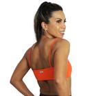 Top fitness academia alças finas comfort tangerina