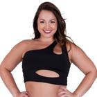 Top Fitness Plus Size com Decote para Academia Cropped Luna - BELLA DA SERRA