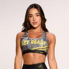 Top Fitness Suplex Estampado Cruzado nas Costas Cinza Get Re - LOT FITNESS COMERCIO E INDUSTRIA LTDA