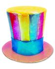 Top Hat Donetuer Rainbow Stripe Multicolor Festa de Halloween