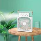 TOP Mini Climatizador de Ar Umidificador Ventilador Refrigeração - COR: BRANCO - Ótimo para Pequenos Ambientes
