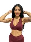 top nadador com bojo removível feminino fitness