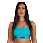 Top Puma Sem Costura Azul Turquesa