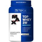 top whey 3w 900g concentrada, hidrolisada e isolada Baunilha. - Max Titanium