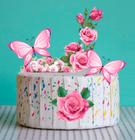 Topo de bolo #borboleta #lilas - Fênix Papelaria E Festas
