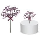 Topo de Bolo Happy Birthday 1un Festa Diversas Cores - ECOMMERCE LJK