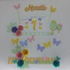 Topo de Bolo Infantil Jardim Encantado Borboletas e Flores personalizado