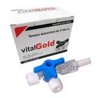 Torneira 3 Vias Descartável Luer Lock Estéril - 50 Unidades - Vitalgold