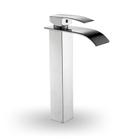 Torneira Banheiro Cascata Alta Misturador Monocomando, Lavabo, Premium, Luxo, Metal, Aço Inox, Cromada, Cuba, Pia, Alto Padrão